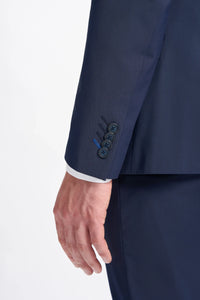 Bond - Blazer masculino azul-marinho de abotoamento duplo