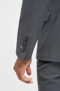 Bond - Blazer masculino cinza-escuro com corte sob medida