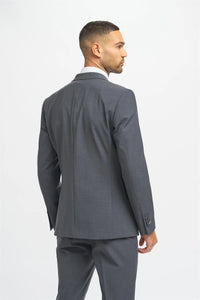 Bond - Blazer masculino cinza-escuro com corte sob medida