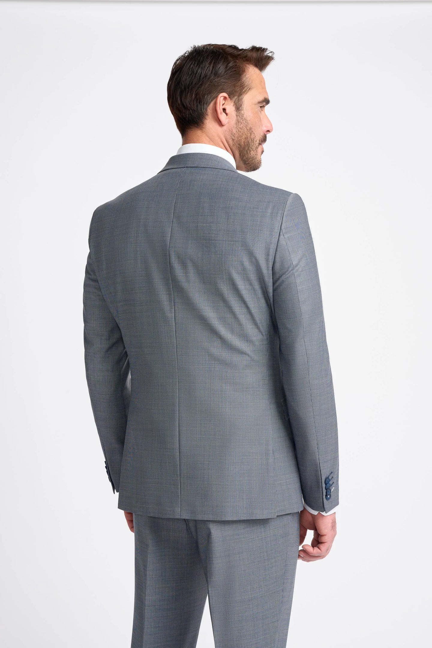 Bond - Blazer masculino cinza de corte ajustado