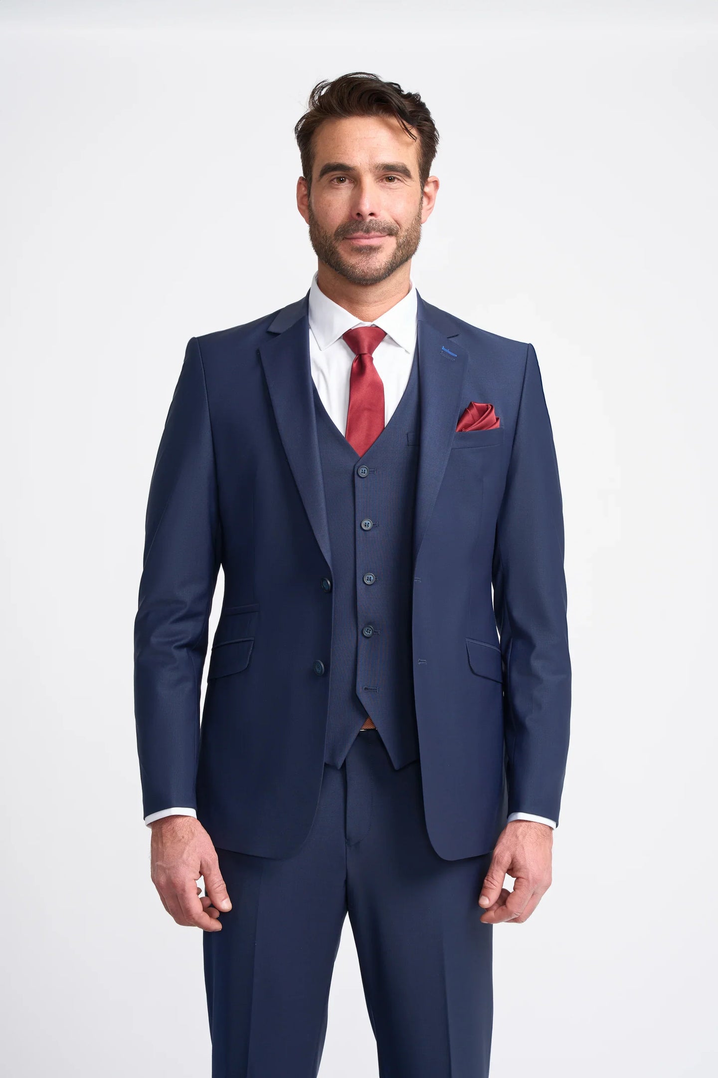 Bond - Blazer masculino azul-marinho de corte ajustado