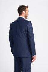 Bond - Blazer masculino azul-marinho de corte ajustado