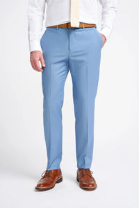 Bond - Terno masculino azul celeste de 3 peças com corte sob medida