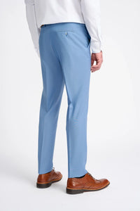 Bond - Terno masculino azul celeste de 3 peças com corte sob medida