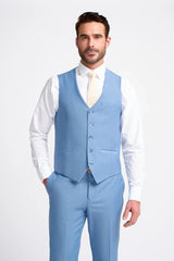 Colete masculino azul celeste Bond