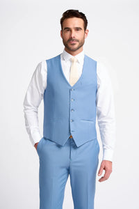 Colete masculino azul celeste Bond