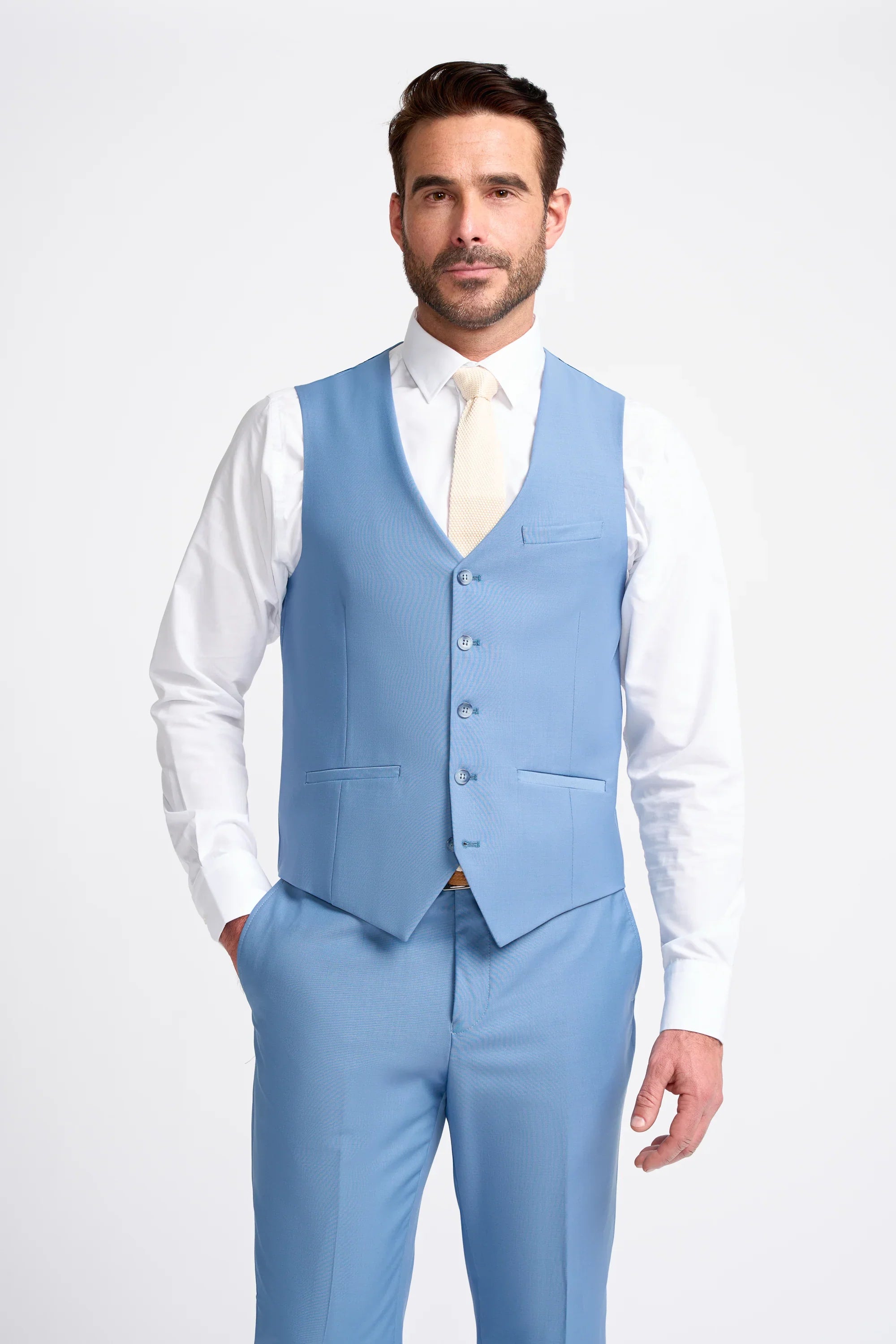 Colete masculino azul celeste Bond