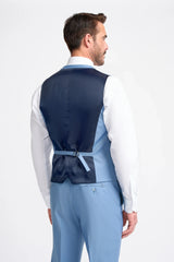 Colete masculino azul celeste Bond