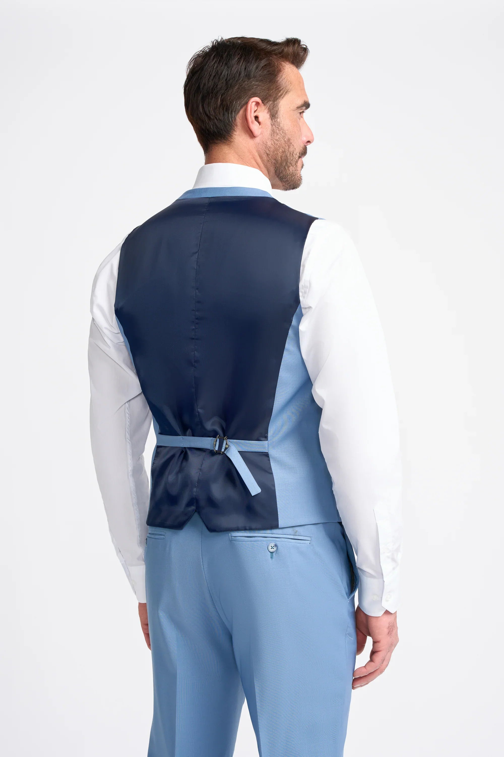 Colete masculino azul celeste Bond