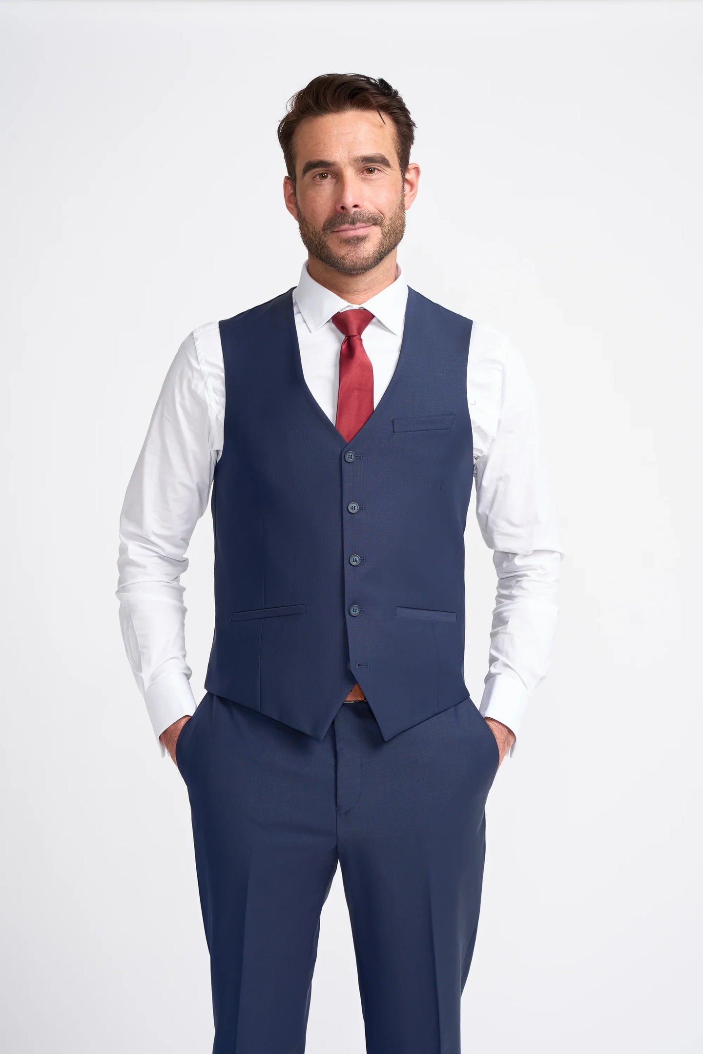 Colete masculino azul-marinho Bond
