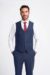 Colete masculino azul-marinho Bond