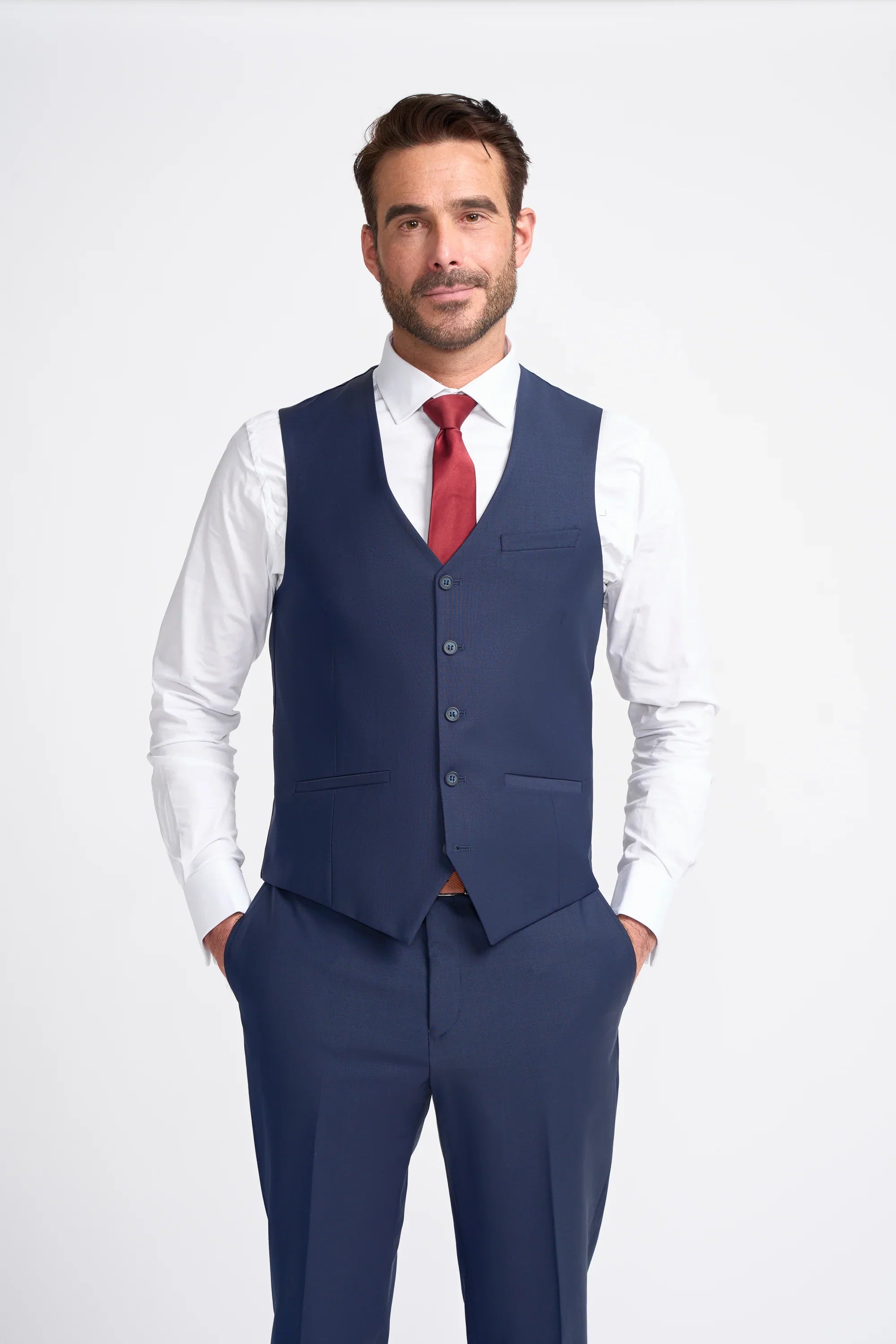 Colete masculino azul-marinho Bond