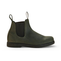 Botas Chelsea Booma 607 em couro verde-oliva