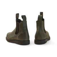 Botas Chelsea Booma 607 em couro verde-oliva