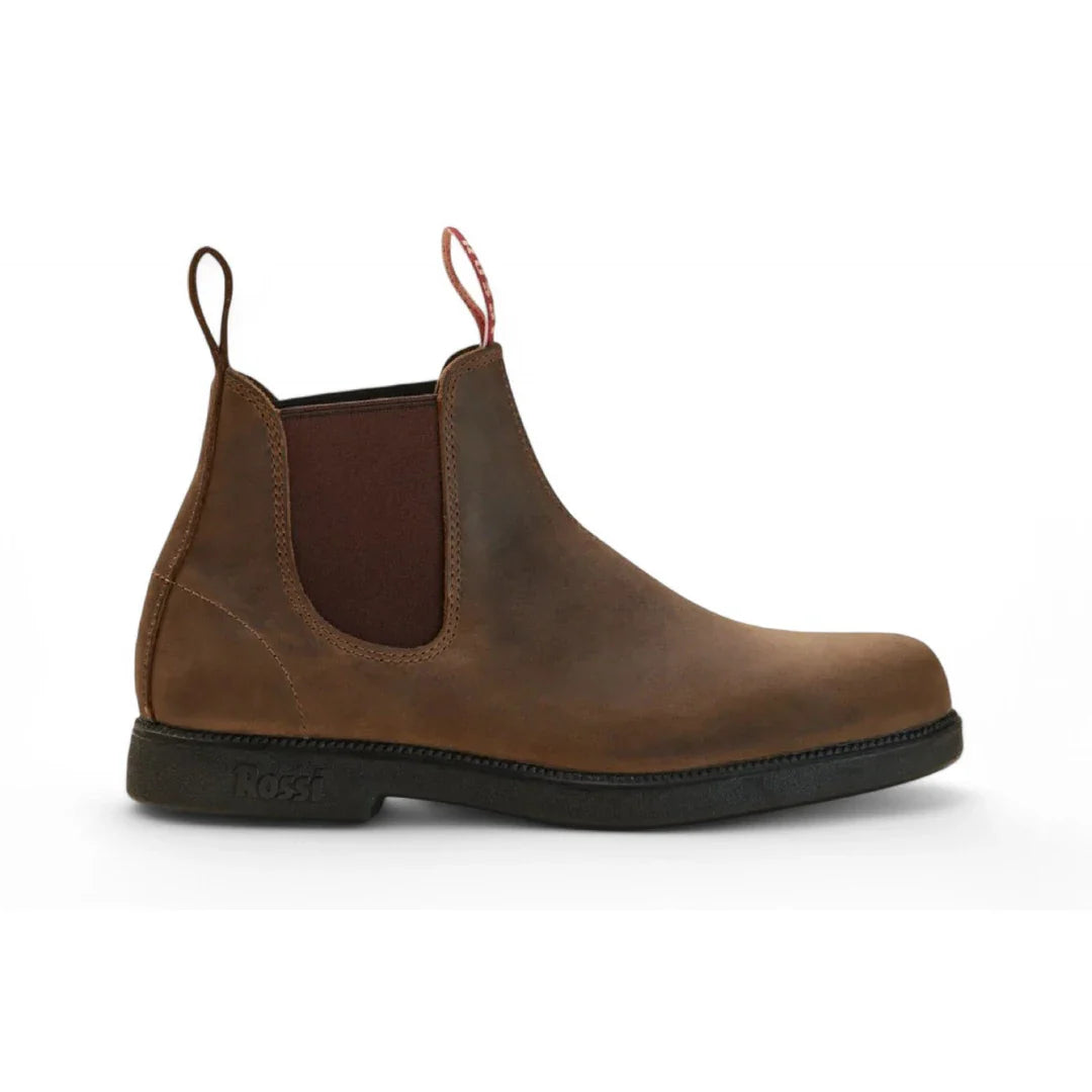 Botas Chelsea Booma 607 em couro marrom rústico