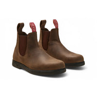 Botas Chelsea Booma 607 em couro marrom rústico