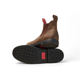 Botas Chelsea Booma 607 em couro marrom rústico