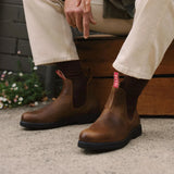 Botas Chelsea Booma 607 em couro marrom claro