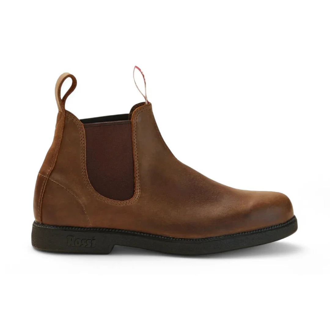 Botas Chelsea Booma 607 em couro marrom claro
