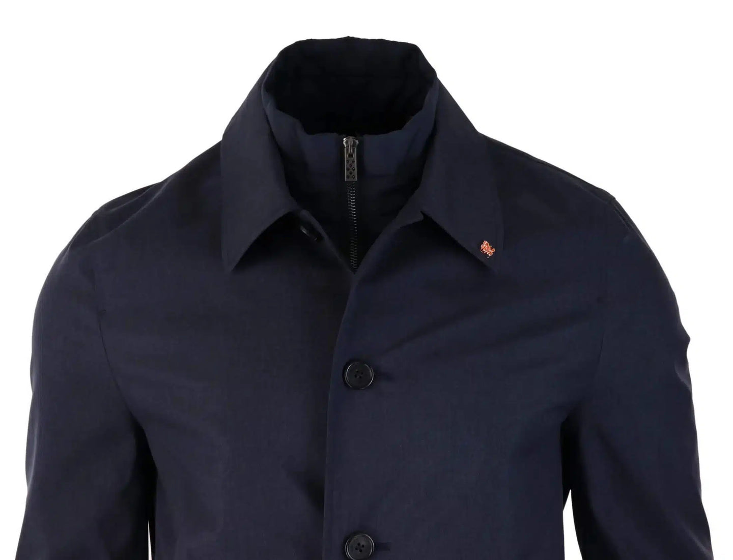 Sobretudo masculino Brando azul-marinho