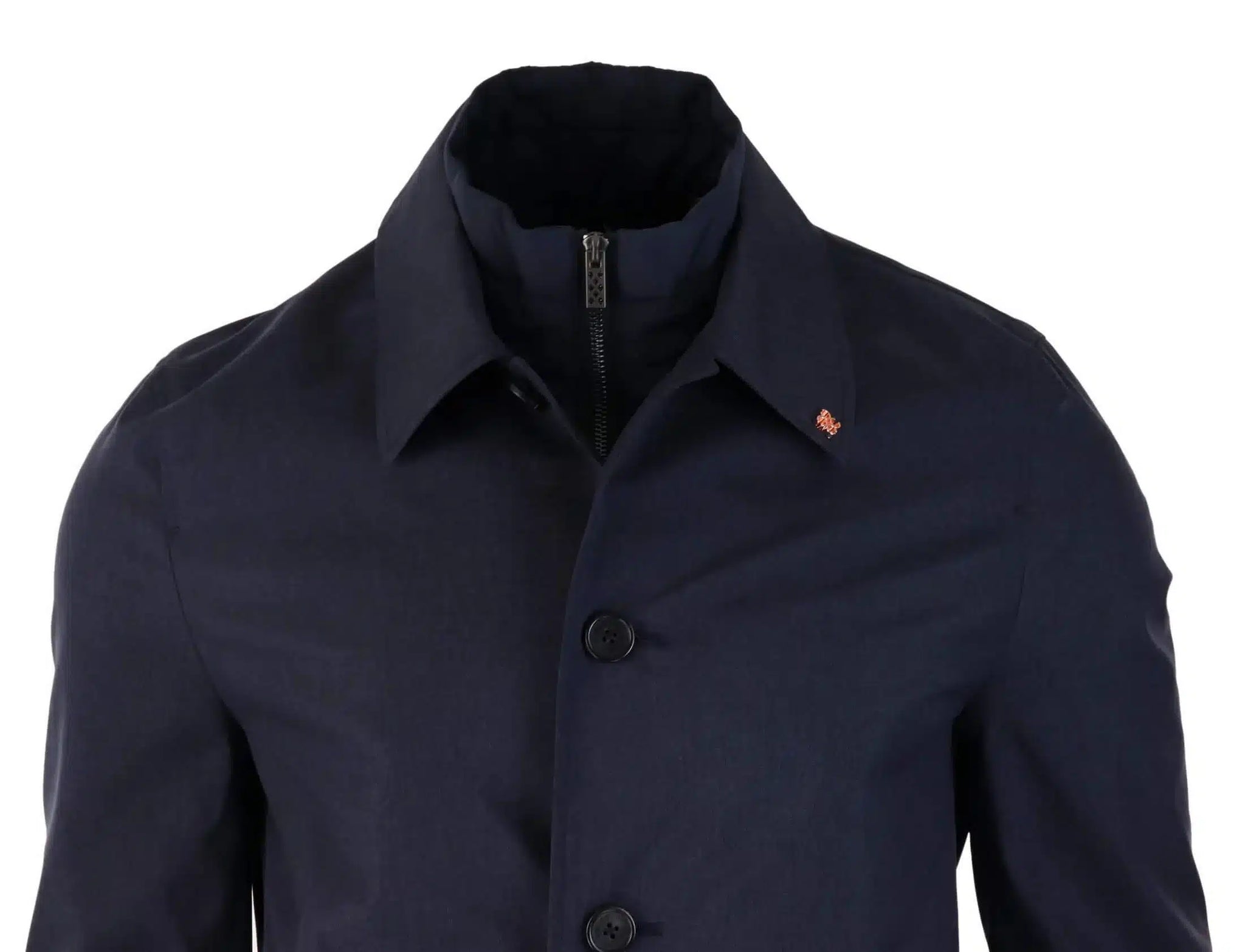 Sobretudo masculino Brando azul-marinho