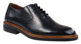Sapatos Oxford Brogue Masculinos em Couro Castanho Claro e Preto com Cadarço e Costura Goodyear