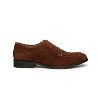 Brera - Sapatos Derby Clássicos Masculinos em Camurça Marrom com Cadarço