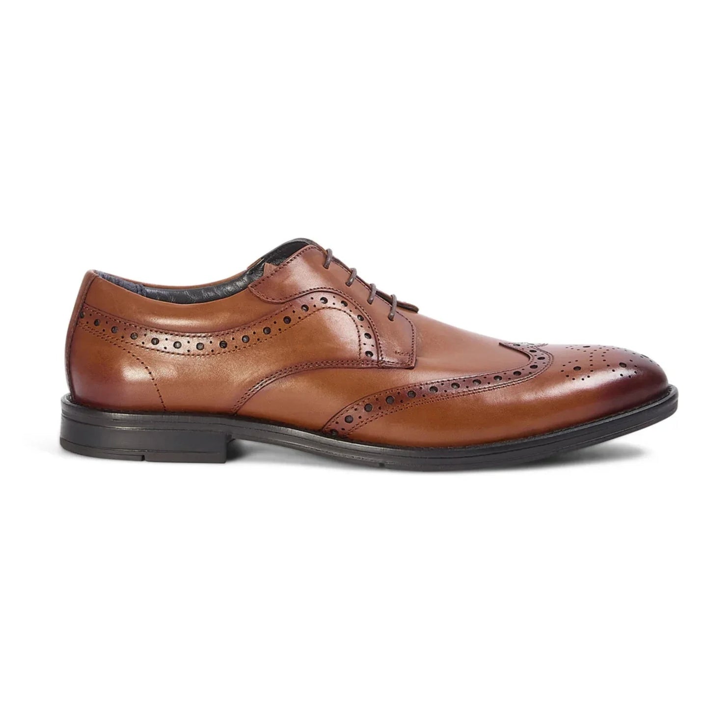 Cambridge - Sapatos Derby Brogue Wingtip Masculinos em Castanho Claro