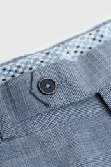 Camden - Terno Masculino Azul Xadrez de 3 Peças