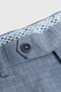Camden - Terno Masculino Azul Xadrez de 3 Peças