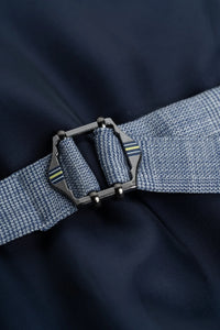 Camden - Terno Masculino Azul Xadrez de 3 Peças
