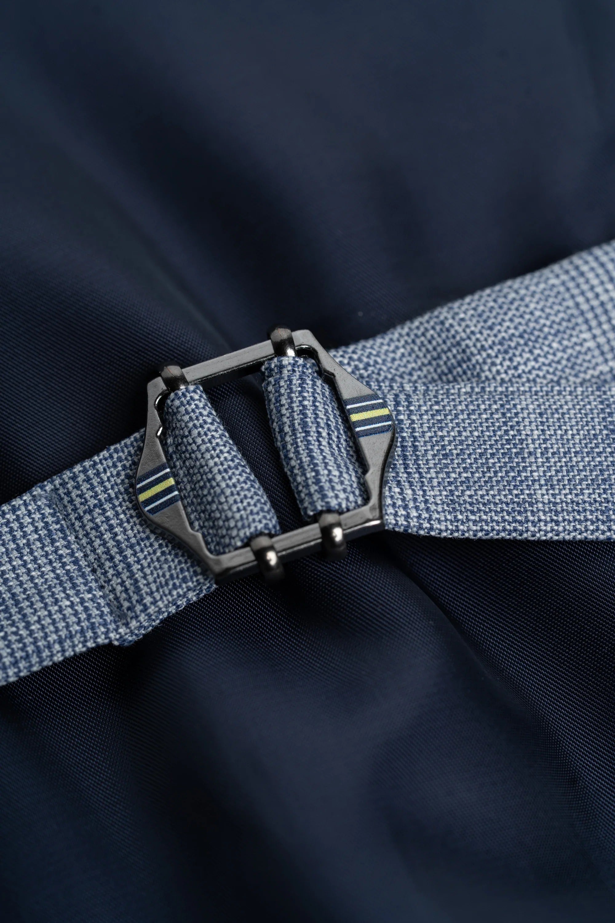 Camden - Terno Masculino Azul Xadrez de 3 Peças