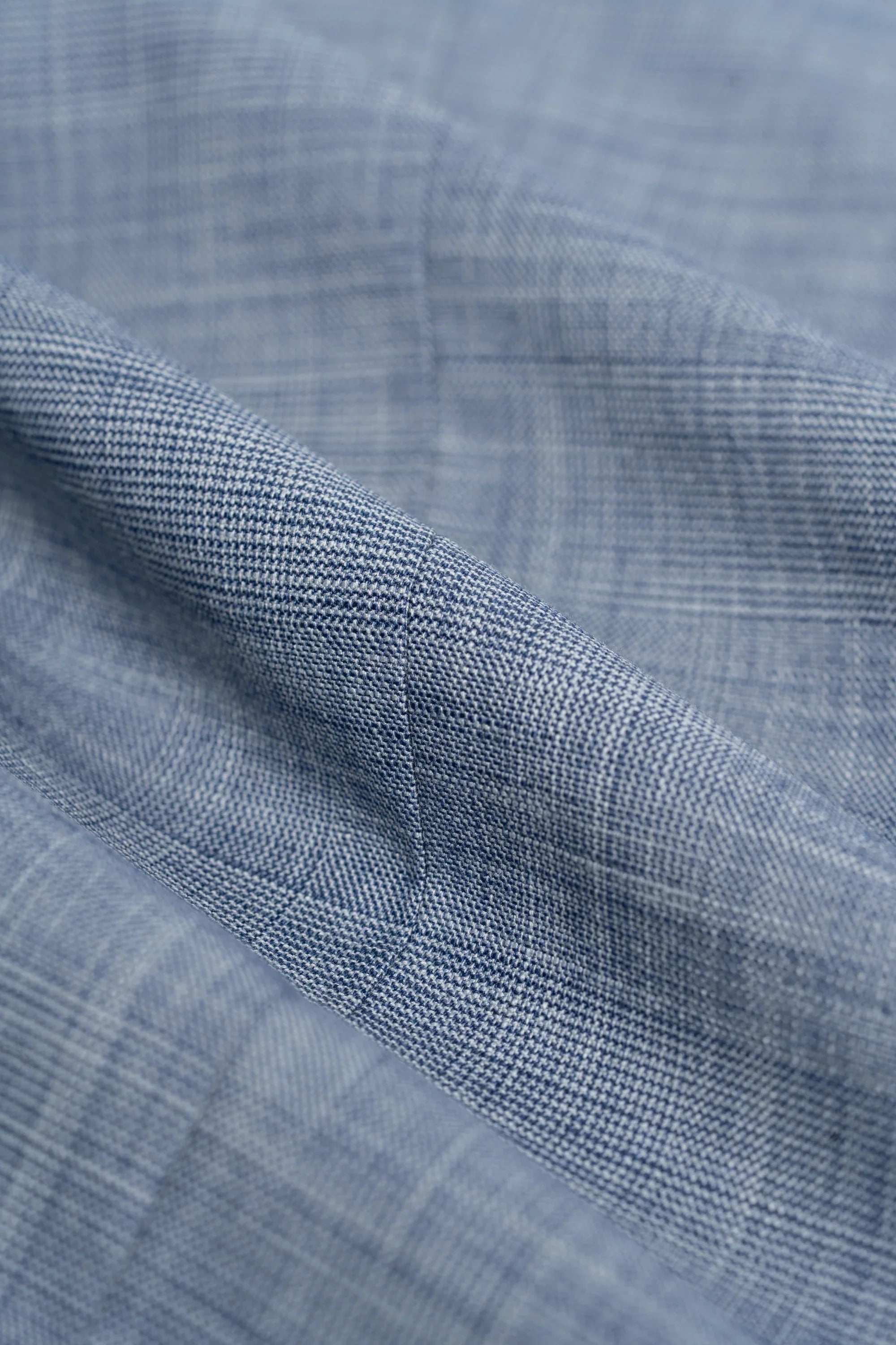Camden - Terno Masculino Azul Xadrez de 3 Peças