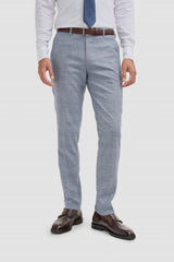 Camden - Terno Masculino Azul Xadrez de 3 Peças