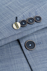 Camden - Blazer masculino xadrez azul