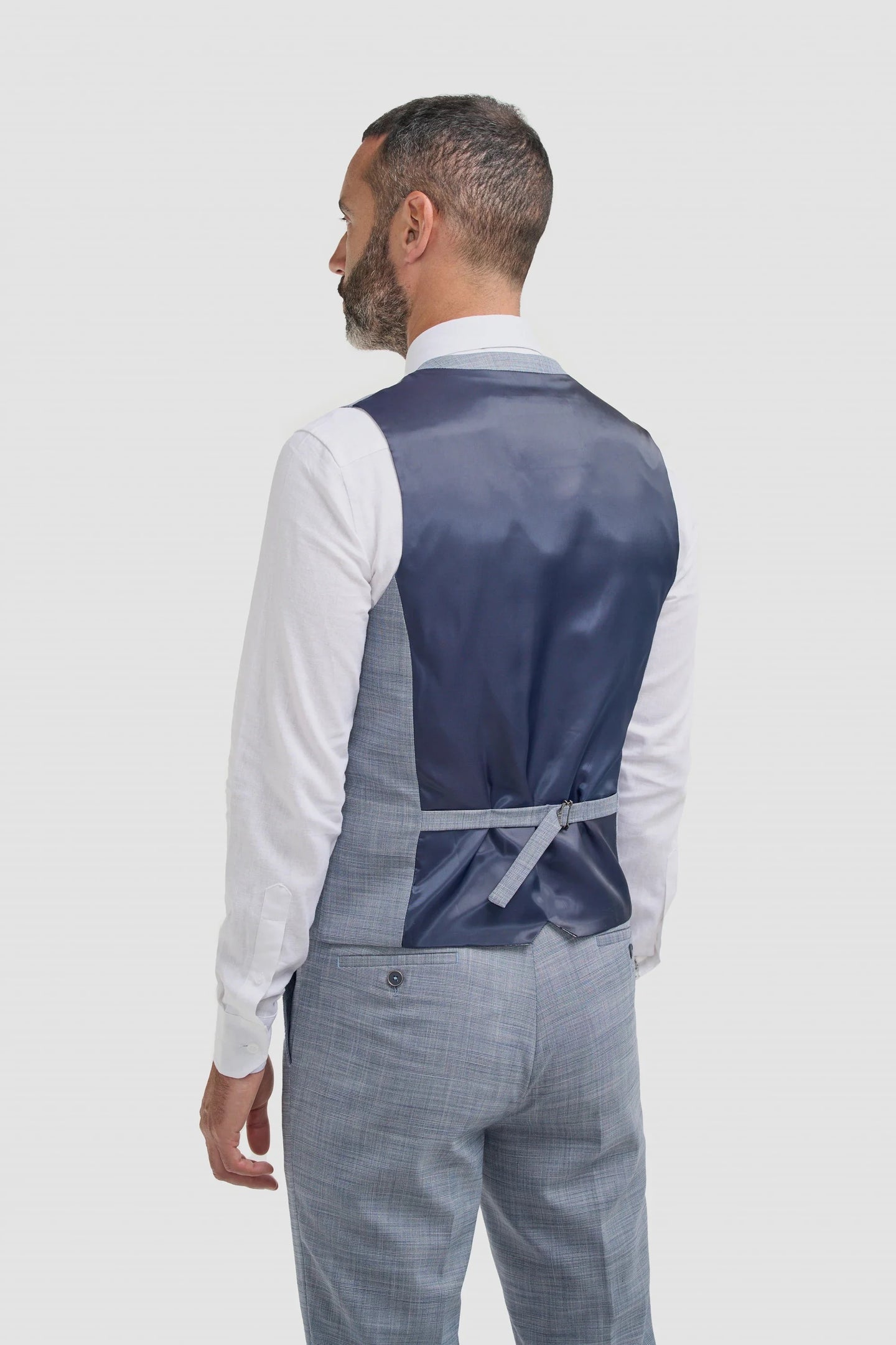 Camden - Colete masculino xadrez azul