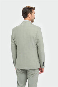 Camden - Blazer masculino verde sálvia de corte ajustado