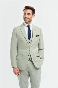 Camden - Blazer masculino verde sálvia de corte ajustado