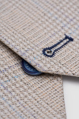 Caridi - Colete de casamento masculino em tweed bege