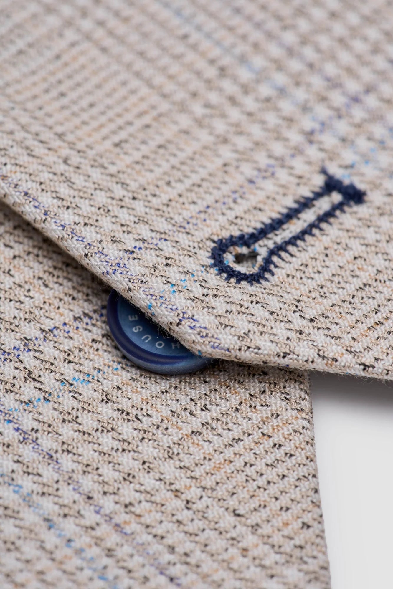 Caridi - Colete de casamento masculino em tweed bege