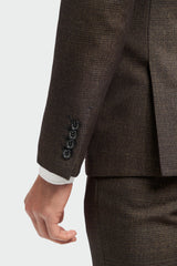 Caridi - Blazer masculino em tweed marrom