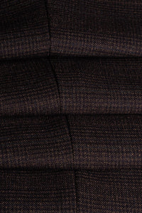 Caridi - Calças masculinas em tweed marrom
