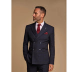 Caridi - Blazer masculino azul marinho com abotoamento duplo
