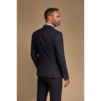 Caridi - Blazer masculino azul marinho com abotoamento duplo