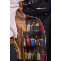 Caridi - Blazer masculino azul marinho com abotoamento duplo