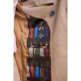 Caridi - Terno masculino bege de duas peças com abotoamento duplo