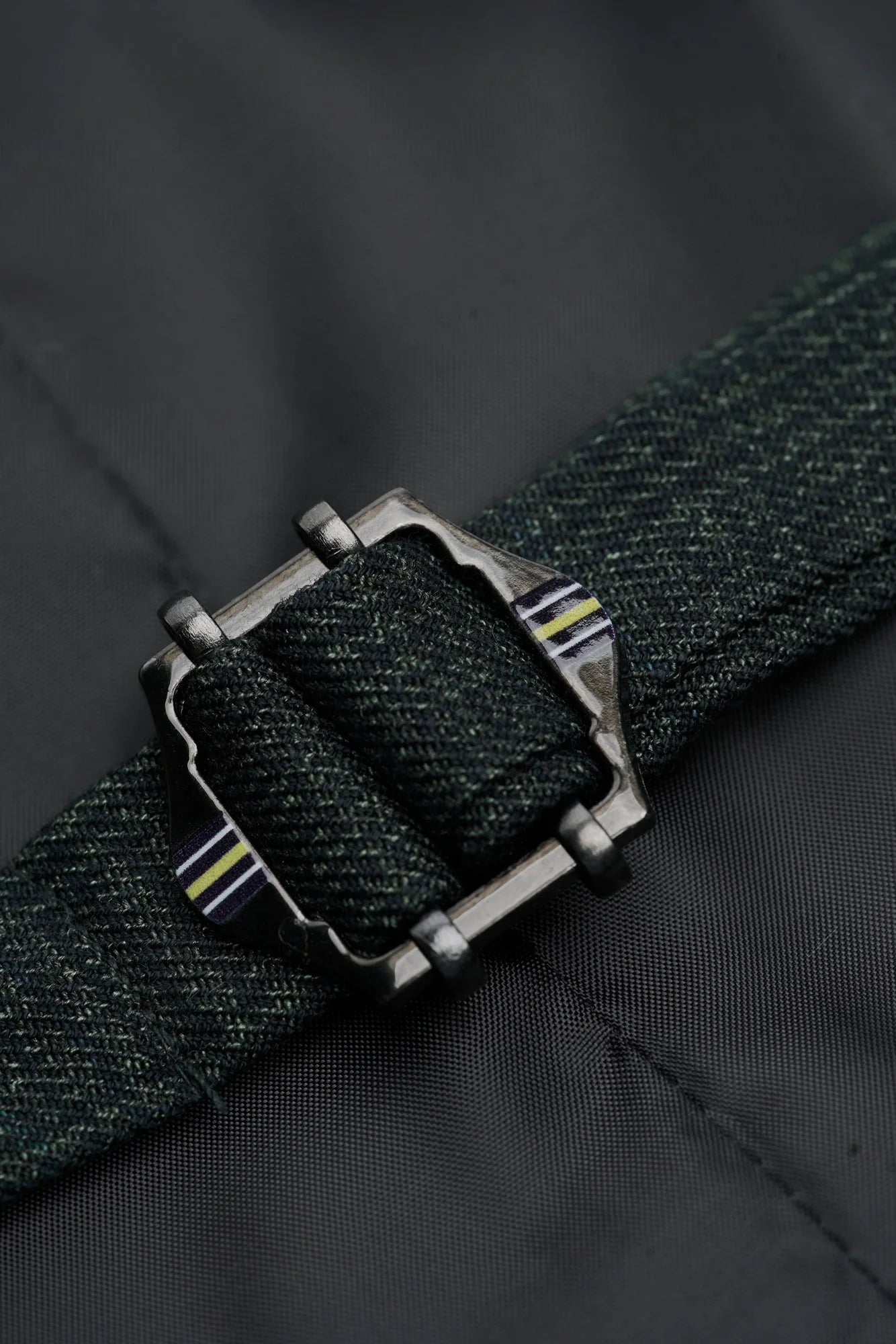 Caridi - Colete masculino em tweed verde-oliva
