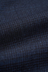 Caridi - Calças masculinas de tweed azul marinho