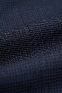 Caridi - Calças masculinas de tweed azul marinho