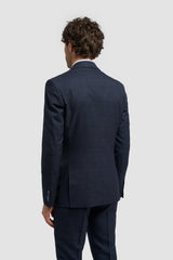 Caridi - Blazer masculino em tweed azul marinho